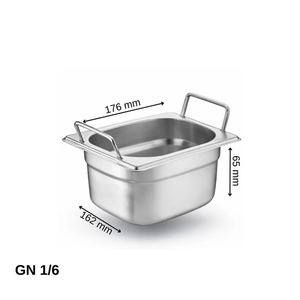 ÜRET Saplı Gastronom Küvet GN 1/6 65 mm 0.1 lt ürün görseli 1