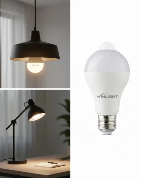 Mey İthalat® Sensörlü LED Lamba Otomatik Algılama Enerji Tasarruflu Aydınlatma ürün görseli 1