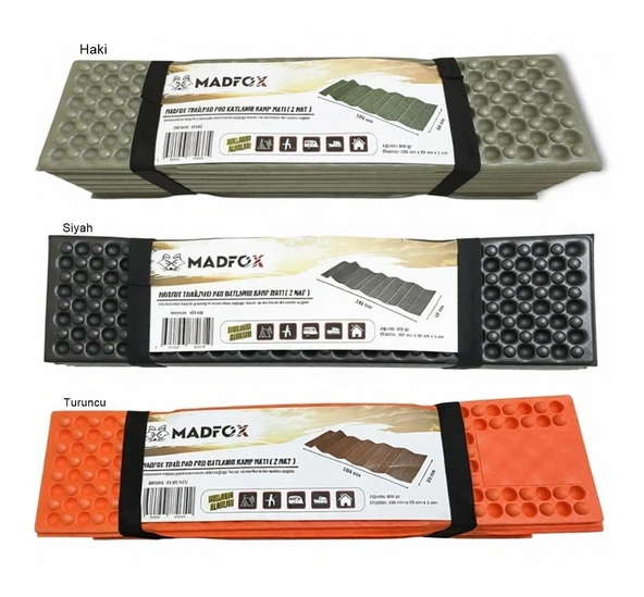 Madfox TrailPad Pro Katlanır Kamp Matı ( Z Mat ) Siyah ürün görseli 1