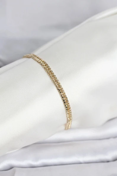 Mey İthalat® CM 14K Gold Renk Zincir Model Kadın Bileklik ürün görseli 1