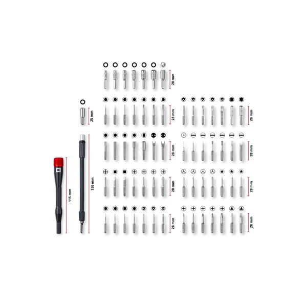 Einhell 66 Parça Hassas Bits ve Elektronik Onarım Seti - 49115030 - Resim 4