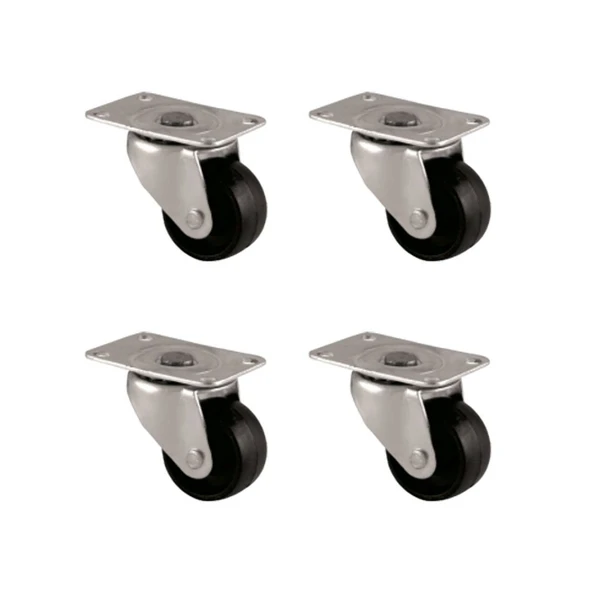 Furç Tablalı Bilyalı Teker - 32MM - Siyah HKS233 - 4 Adet ürün görseli 1