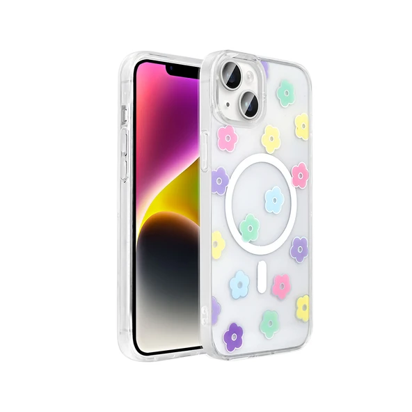 iPhone 15 Plus Kılıf Magsaafe Şarj Özellikli Şeffaf Baskılı Legendary Fun Sert Kapak ürün görseli 1