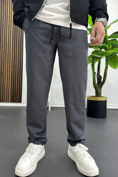 Erkek Düz Jogger Pantolon Antrasit Edw451 ürün görseli 1