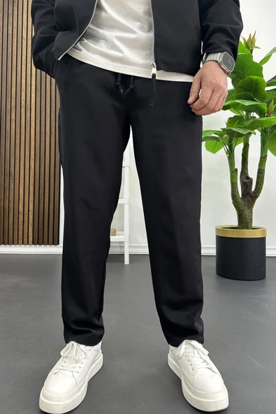 Erkek Düz Jogger Pantolon Siyah Edw451 ürün görseli 1