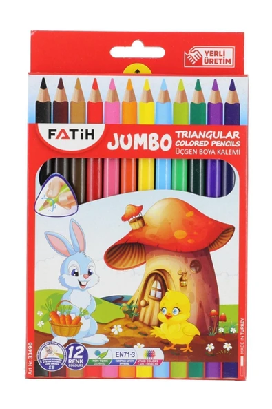 12'Li Jumbo Kuru Boya ( Tam Boy ) ürün görseli 1