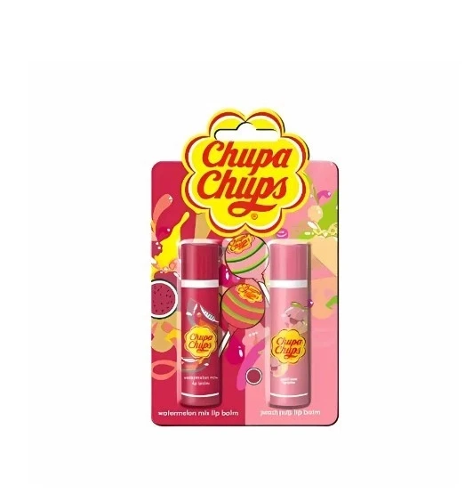Chupa Chups Lip Balm 2li Dudak Bakım Kremi 4gr - Karpuz Ve Şeftali ürün görseli 1