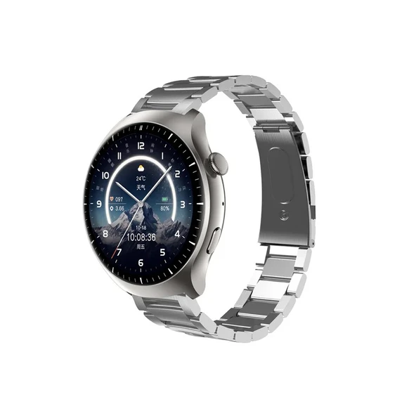 Harvox Watch Hx-4 Pro Akıllı Saat Iphone ve Android Tüm Akıllı Telefonlara Uyumlu 46 mm Gümüş ürün görseli 1