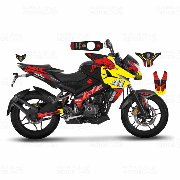 Bajaj Pulsar 200 NS Motobul 41 Design Sticker Set ürün görseli 1