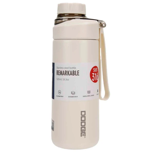 Dodge Fit Çelik Termos Matara 520Ml Beyaz ürün görseli 1