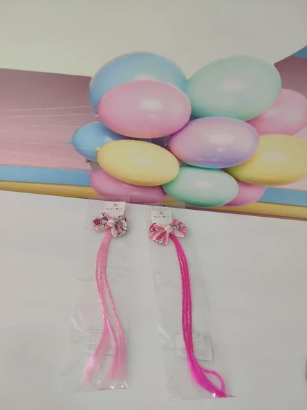 Minnie-Hello Kitty Baskılı Lastikli Protez Saç ürün görseli 1