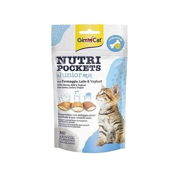 GimCat Nutripockets Junior Mix Kedi Ödül Maması 60 Gr ürün görseli 1
