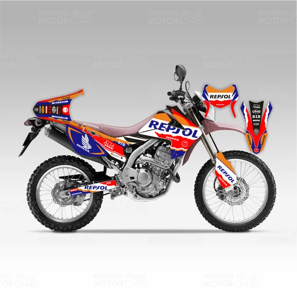 Honda CRF 250 L Repsol Design Sticker Set ürün görseli 1