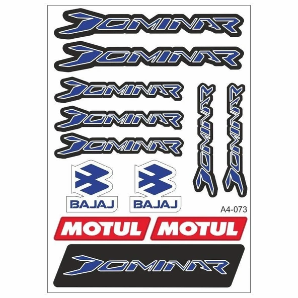 Bajaj Dominar Mavi Sticker Seti ürün görseli 1
