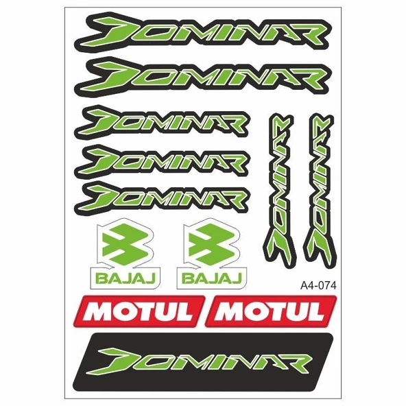 Bajaj Dominar Yeşil Sticker Seti ürün görseli 1