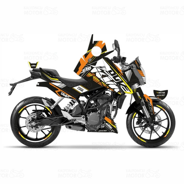 KTM Duke 200 Sport Line Sticker Set Yellow ürün görseli 1