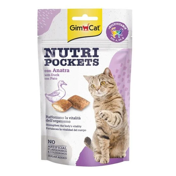 GimCat Nutripockets Ördekli Kedi Ödül Maması 60 Gr ürün görseli 1