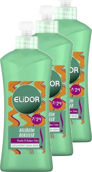 Elidor Elidor 7/24 Saç Bakım Kremi Belirgin Bukleler 265ml 3'lü Paket ürün görseli 1