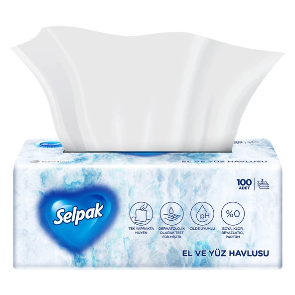 Selpak El Yüz Havlusu 100'lü 12 Adet ürün görseli 1