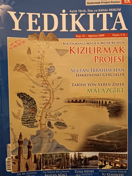 YEDİKITA AYLIK TARİH ve KÜLTÜR DERGİSİ SAYI: 12 AĞUSTOS 2009 - KIZILIRMAK PROJESİ - ürün görseli 1