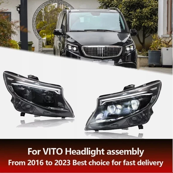 MERCEDES - VİTO W447 2014 - ÖN FAR SETİ LED W447  VİTO FACELIFT 2024- ürün görseli 1