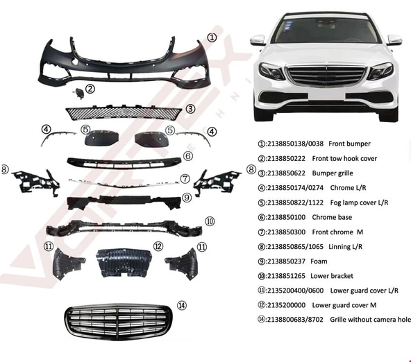 MERCEDES - W213 2016 - ÖN TAMPON KOMPLE SET EXCLUSIVE W213 2016- ürün görseli 1