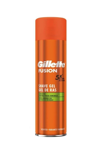 Gillette Fusion 5X Sensitive Badem Yağlı Tıraş Jeli 200 ml ürün görseli 1