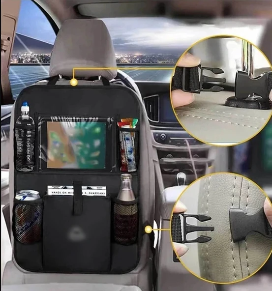 Tablet Tutuculu Araba Koltuk Arkası Eşya Düzenleyici Organizer ürün görseli 1