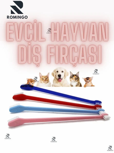 4 Adet Köpek Diş Fırçası Kedi Diş Fırçası Evcil Hayvan Ağız Bakım Fırçası Tartar ve Plak Temizleyici ürün görseli 1