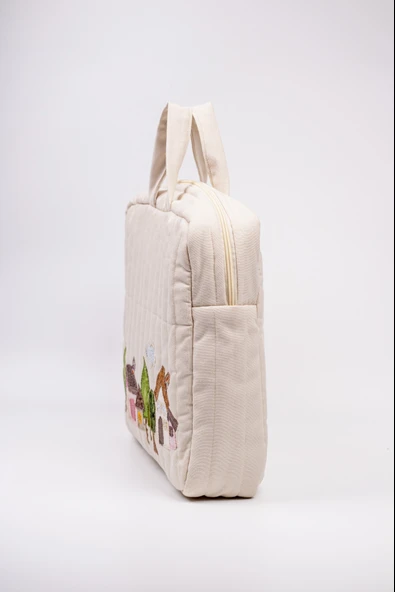 Laptop Çanta Patchwork İşlemeli - Resim 4