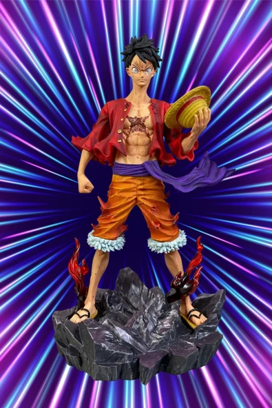Anime One Piece Luffy Figürü 24 Cm Alk5258 - Resim 7