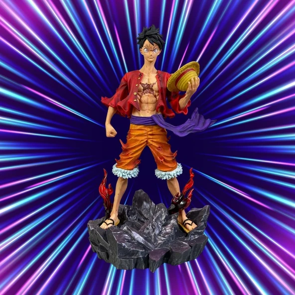 Anime One Piece Luffy Figürü 24 Cm Alk5258 - Resim 3