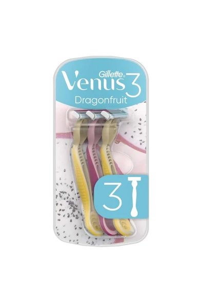 Gillette Venus Dragonfruit Kullan At 3'lü Kadın Tıraş Bıçağı ürün görseli 1
