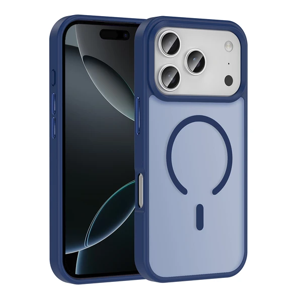 iPhone 17 Pro Max Kılıf Mat Arka Yüzey Wireless Şarj Özellikli Sio Magsafe Kapak ürün görseli 1
