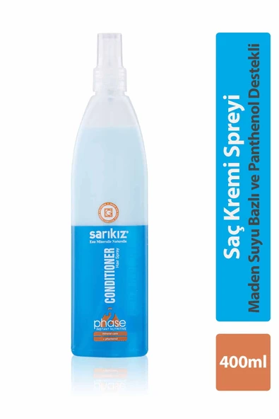 Sarıkız Saç Kremi Spreyi Mavi Fön Suyu 400ml Mineralli Nemlendirici Çift Fazlı Conditioner Hair Spray ürün görseli 1