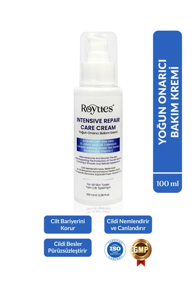 ROYUES Yoğun Nemlendirici Cilt Bakım Kremi, Yatıştırıcı Bariyer Onarıcı, Intensive Repair Care Cream 100 ml ürün görseli 1