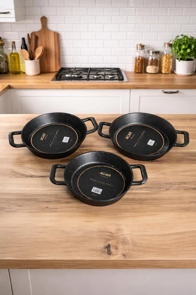 Acar Diamante 3 Lü Döküm Sahan Set 20+22+24 Cm ürün görseli 1