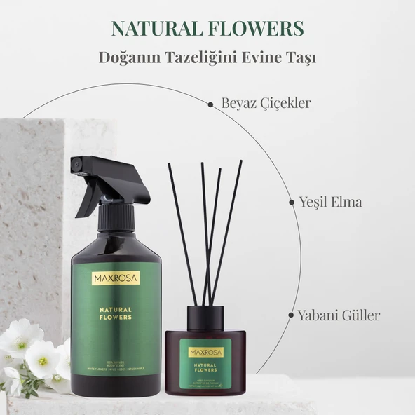 Maxrosa Natural Flowers Oda Koku Seti - Resim 2