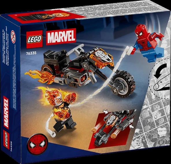 Lego Marvel Spider-Man vs. Ghost Rider Motorcycle 76335 - Resim 4