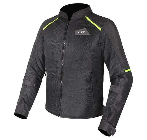 LS2 Breeze Siyah-Neon Sarı Yazlık Motosiklet Montu ürün görseli 1