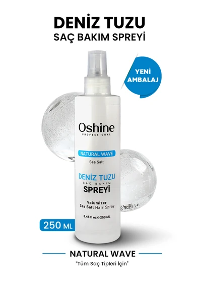 OSHİNE Onarıcı Hacim Ve Dolgunluk Etkili Deniz Tuzu Saç Spreyi, Volumizer Sea Salt Hair Sprey, 250 ml ürün görseli 1