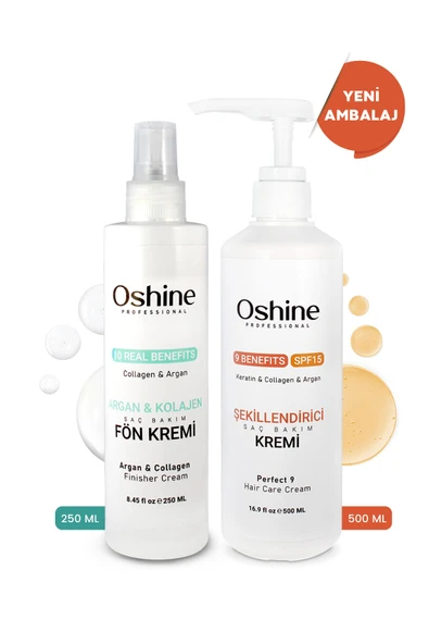 OSHİNE Potion 9 Şekillendirici Saç Kremi & Isıya Karşı Koruyucu Argan Kolajen Etkili Saç Spreyi ürün görseli 1