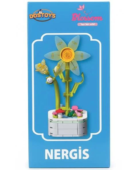Dostoys Yapı Taşı Serisi Çiçek Yapım Seti Nergis ürün görseli 1