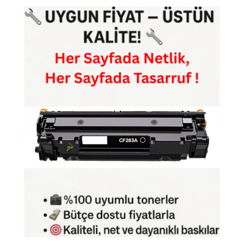 Hp 283A (83A) Laserjet Pro M127FN, M127FW Mfp M125NW, M201DW Çipli Muadil TONER.83A CF283A ürün görseli 1
