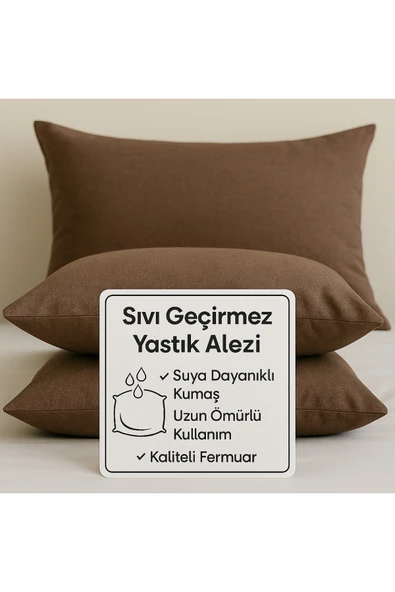 2'li Fermuarlı Sıvı Geçirmez Yastık Alezi Yastık Koruyucu ürün görseli 1