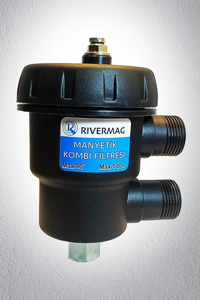 Rivermag Eco Manyetik Kombi Filtresi Ev Tipi Kireç Önleyici Tortu Ve Pas Tutucu ürün görseli 1