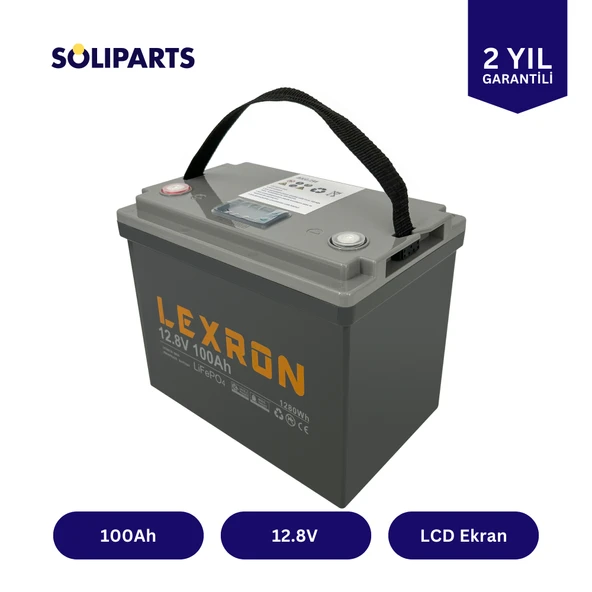 Lexron 12.8V 100AH LiFePO4 LİTYUM AKÜ ürün görseli 1