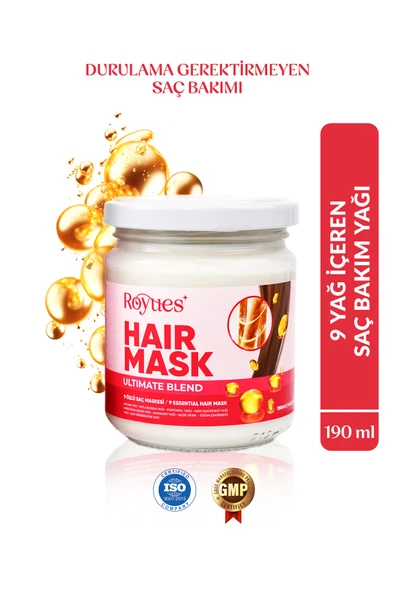 ROYUES Kuru Ve Yıpranmış Saçlar Için Nemlendirici Saç Bakım Maskesi 190 ml - Moisture Hair Mask ürün görseli 1