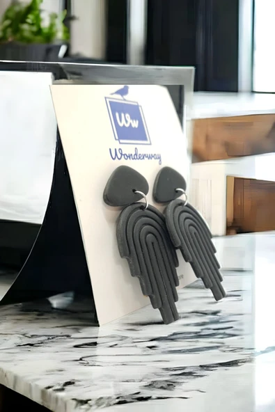 WONDERWAY Özel Tasarım El Yapımı Polimer Kil Küpe ürün görseli 1