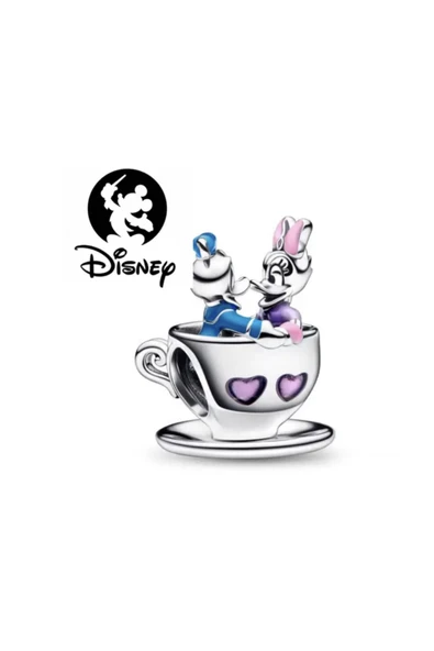 POSEİDONS JEWELLERY 925 Ayar Gümüş Parks Donald Duck Daisy Duck Charm ürün görseli 1